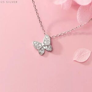 Sterling silver butterfly necklace (with 925 marking)